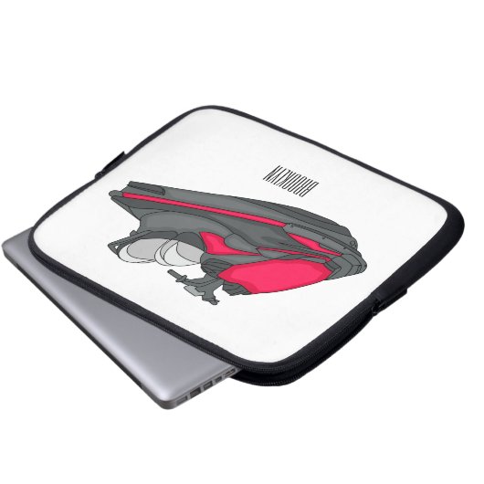 Jet ski Cartoon Illustration Laptopschutzhülle (Vorne Knopf)