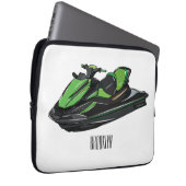 Jet ski Cartoon Illustration Laptopschutzhülle (Vorne Rechts)