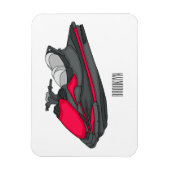 Jet ski Cartoon Illustration Magnet (Vertikal)