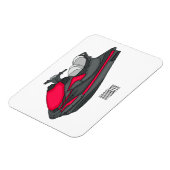 Jet ski Cartoon Illustration Magnet (Linke Seite)