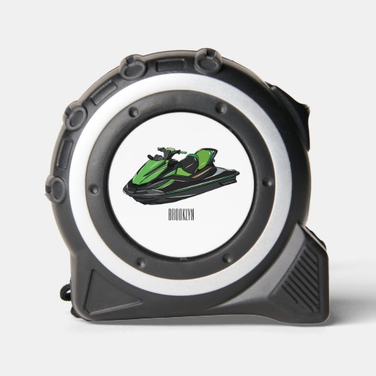 Jet ski Cartoon Illustration Maßband (Vorderseite)