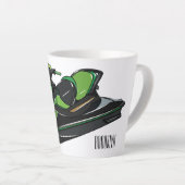 Jet ski Cartoon Illustration Milchtasse (Rechte Ecke)