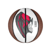 Jet ski Cartoon Illustration Mini Basketball (Vertikal)