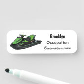 Jet ski Cartoon Illustration Namensschild (Beispiel)
