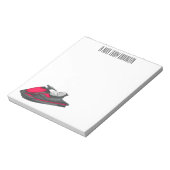 Jet ski Cartoon Illustration Notizblock (Rotiert)