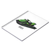 Jet ski Cartoon Illustration Notizblock (Linke Seite)