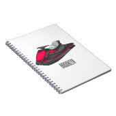 Jet ski Cartoon Illustration Notizblock (Rechte Seite)