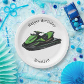 Jet ski Cartoon Illustration Pappteller (Party)
