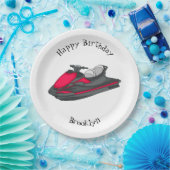 Jet ski Cartoon Illustration Pappteller (Party)