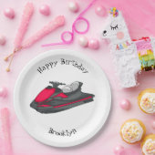 Jet ski Cartoon Illustration Pappteller (Party)