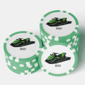Jet ski Cartoon Illustration Pokerchips (Stapel)
