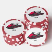 Jet ski Cartoon Illustration Pokerchips (Stapel)