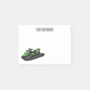 Jet ski Cartoon Illustration Post-it Klebezettel
