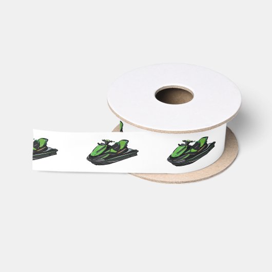 Jet ski Cartoon Illustration Satinband (Spule)