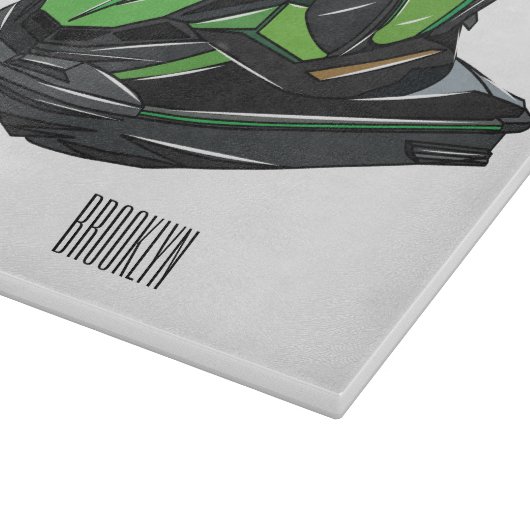 Jet ski Cartoon Illustration Schneidebrett (Ecke)