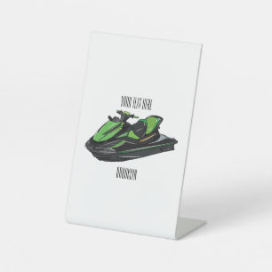 Jet ski Cartoon Illustration Sockelschild