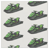 Jet ski Cartoon Illustration Stoff (Nahaufnahme)