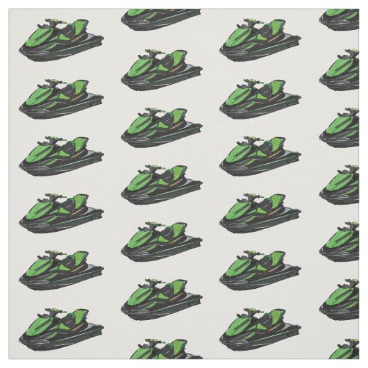 Jet ski Cartoon Illustration Stoff (Muster)