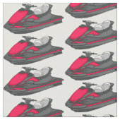 Jet ski Cartoon Illustration Stoff (Nahaufnahme)