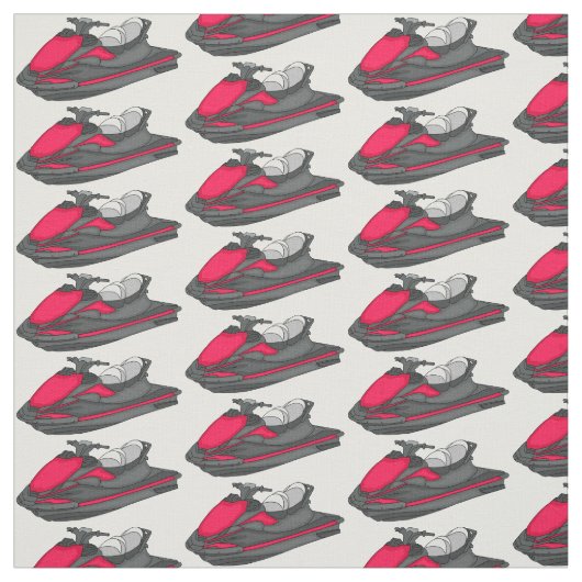 Jet ski Cartoon Illustration Stoff (Muster)