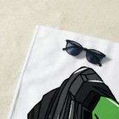 Jet ski Cartoon Illustration Strandtuch (Beispiel)