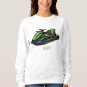 Jet ski Cartoon Illustration Sweatshirt (Vorderseite)