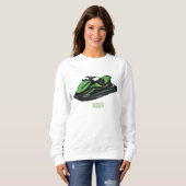 Jet ski Cartoon Illustration Sweatshirt (Vorne ganz)