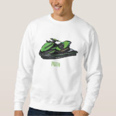 Jet ski Cartoon Illustration Sweatshirt (Vorderseite)