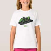 Jet ski Cartoon Illustration T-Shirt (Vorderseite)