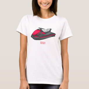 Jet ski Cartoon Illustration T-Shirt