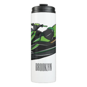 Jet ski Cartoon Illustration Thermosbecher