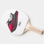 Jet ski Cartoon Illustration Tischtennis Schläger (Seitenansicht)