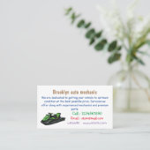 Jet ski Cartoon Illustration Visitenkarte (Stehend Vorderseite)