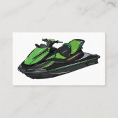 Jet ski Cartoon Illustration Visitenkarte (Rückseite)
