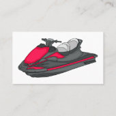Jet ski Cartoon Illustration Visitenkarte (Rückseite)