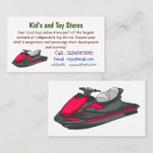 Jet ski Cartoon Illustration Visitenkarte (Vorne/Hinten)