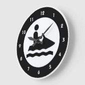 Jet Ski Design Wall Clock Große Wanduhr (Winkel)