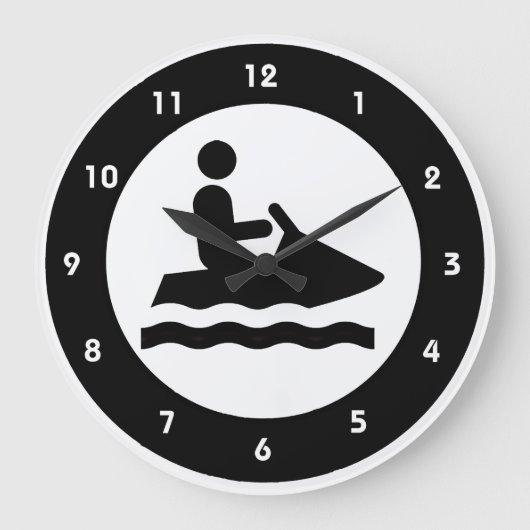 Jet Ski Design Wall Clock Große Wanduhr (Vorderseite)