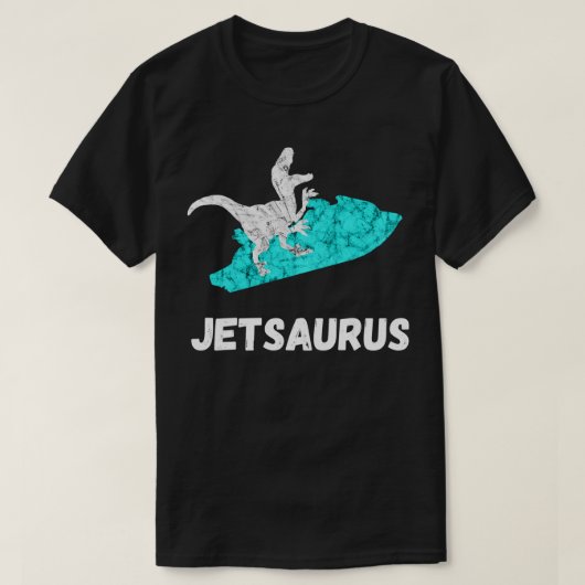 Jet Ski Dinosaurs Funny Water Jetski Dino Watercra T-Shirt (Design vorne)