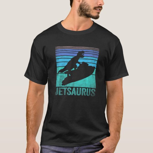 Jet Ski Dinosaurs Water Jetski Dino Wasserski Rist T-Shirt (Vorderseite)