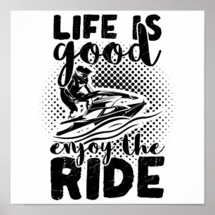 Jet Ski Driver   Jet Ski Summer Holiday Sea Gesche Poster