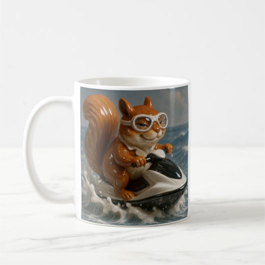 Jet Ski Eichhörnchen Kaffeetasse (Links)