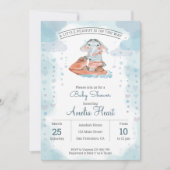 Jet Ski Elefant Kinderdusche Einladung (Vorderseite)