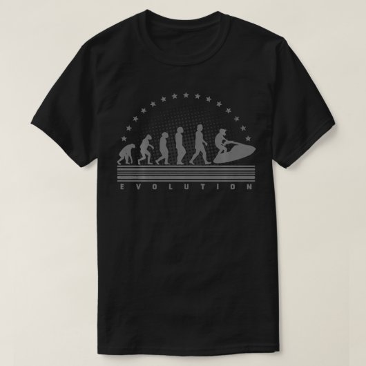 Jet Ski Evolution Retro Motorboot Jet Ski T-Shirt (Design vorne)