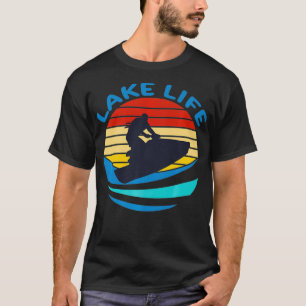Jet Ski Fahrer Seelenleben Vintage Retro Sonnenunt T-Shirt
