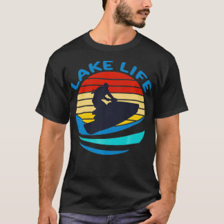 Jet Ski Fahrer Seelenleben Vintage Retro Sonnenunt T-Shirt