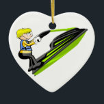 Jet Ski Fan Keramikornament<br><div class="desc">For Original design Jet Ski fanatics. Zu fun illustration for and zu summer sports zu water.</div>