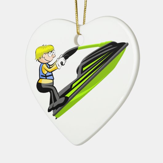 Jet Ski Fan Keramikornament (Links)