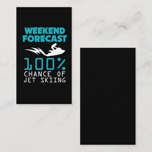Jet-Ski-Geschenk - Ferien-Reise-Strand-Wochenende Visitenkarte (Vorne/Hinten)