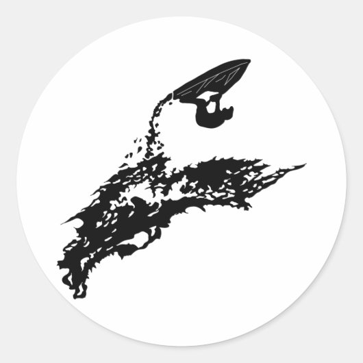 Jet Ski Großsprung Runder Aufkleber (Vorderseite)